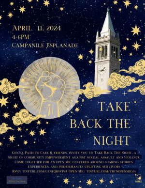 Take Back the Night 2024 Flyer
