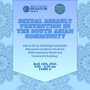 Flyer for South Asia x SVSH Awareness Event